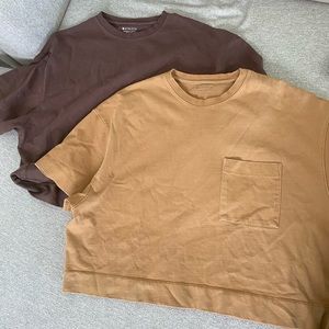 Athleta cropped boxy tees